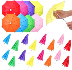 $33 Jenaai 24 Pcs 10.8 Inch Multicolor Mini Umbrellas for Decorations Small Colorful Rainy Umbrella Decorations Miniature for Dolls Home Decor Accessories (Cute Style)