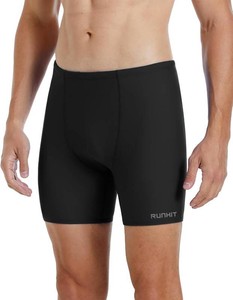 Runhit Mens Square Leg Swim Jammers Quick Dry Athletic Brief Swimsuit UPF 50 Compression Swimming Shorts 3XL
