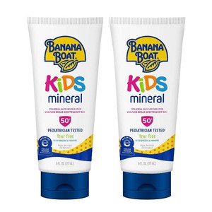 $22 Banana Boat Mineral Kids Sunscreen Lotion SPF 50, 6 Fl Oz (2 Pack)