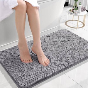 OLANLY Small Bathroom Rugs 24x16, Extra Soft Absorbent Chenille Bath Rugs