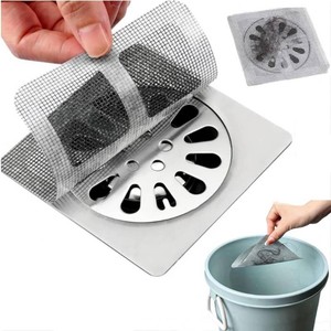 Disposable Shower Drain Hair Catcher Mesh Stickers, 10 Count