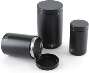 $40 BYLWORKOUT 3-Piece Stainless Steel Food Canister Set with Screw Lids