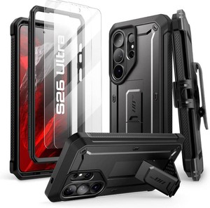 $30 SUPCASE for Galaxy S26 Ultra Case with 2 Tempered Glass Protector, Black