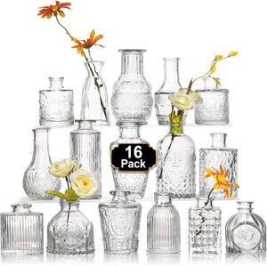 $24 Arme Glass Bud vases in Bulk Small Glass Flower Vase for Centerpieces 16Pcs
