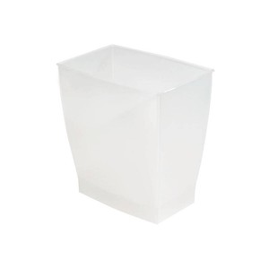 $20 iDesign Small Plastic Bathroom Trash Can, Clear Frost