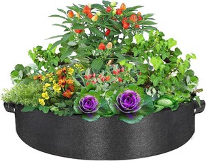 ZtohPyo 50 Gallon Plant Grow Bags, Large Fabric Raised Garden Bed with Handles, Durable Garden Beds Planters Aeration Gardening Container to Grow Vegetables for Outdoor Plants