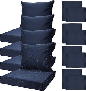 $50 All Smiles Outdoor Patio Furniture Chair Cushion Covers 4Pcs,Navy Blue