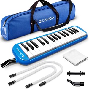 $35 CAHAYA Melodica Piano Keyboard 32-Keys with Case for Beginners Blue