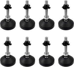 Antrader M8 Thread Adjustable Leveling Feet with T-Nut,D50 x M8 x H50,8pcs