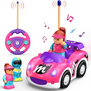 Elovien Remote Control Car RC Toy Gift for 2-5 Years Old Girls Pink