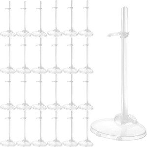Nicunom 40 Pcs Doll Stand Display Holder, Transparent Stand Support for Dolls and Action Figures, Adjustable Doll Holder Mini Doll Display Stand for 11 to 13 Dolls Accessories