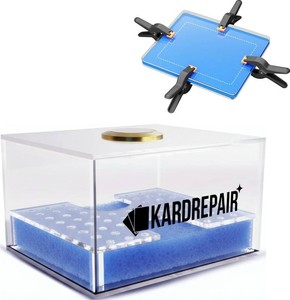 $40 Card RepairRestoration Humidor Kit - Includes 2 Acrylic Flattening Plates, 2 EVA Foam Pads, 4 Spring Clamps, Custom Fit Base Sponge (Trading Card Restoration Improve Card Grading)