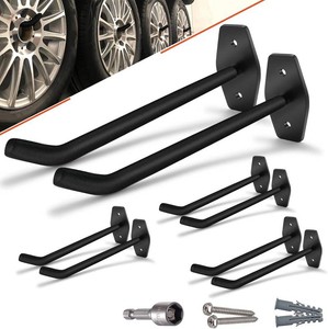 $46 8 Pack 10-Inch Heavy Duty Garage Hooks, Tire Wall Mount, Black