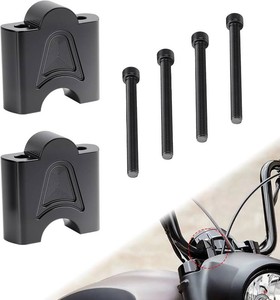 $56 2 Motorcycle Handlebar Risers Kit for Indian Scout SixtyBobberClassicRogue 2015-2025, Aluminum Motorcycle Handle Bar Riser Replacement Accessories, Black