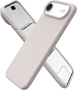 ORNARTO for iPhone Air Case 6.5, Slim Liquid Silicone 3 Layers Soft Gel Rubber Shockproof Protective Cover with Anti-Scratch Microfiber Lining-Stone Gray