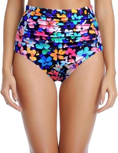 $23 Tempt Me Women High Waisted Bikini Bottoms Tummy Control Swimsuit Bottoms M