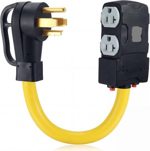 $37 Kanayu NEMA 14-30P to 4X 5-20R 5-15R Dryer Distribution Adapter, 1.8 FT
