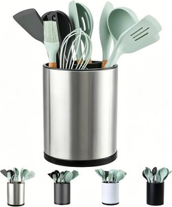 $25 LIBODOUR Kitchen Utensil Holder,Extra Large 360 Rotating For Countertop