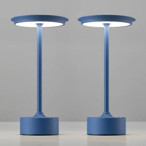 $46 PUSU Rechargeable Table Lamps Set of 2, Blue Cordless Portable Desk Lamp