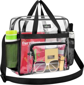MAY TREE Clear Bag for Stadium Events, 12x5.5x12 Clear Tote Bag for Work