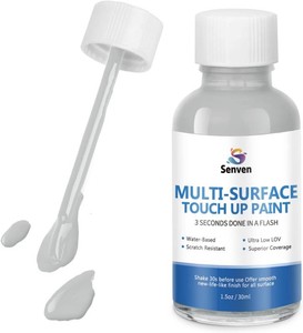 Gray Touch Up Paint High-Gloss Multi Surface Acrylic Gray Touch Up Paint Pen Scratch Repair for Metal,Walls,Cabinets,Appliances,Wood,Door,Furniture,Enamel 1.5 Fl Oz