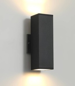 $40 LED Outdoor Wall Sconce Lights Modern Exterior Lighting Fixtures, Black