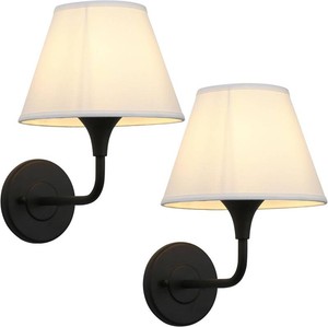 $70 PERMO Wall Sconces Set of 2 Antique Black Sconce Hardwired