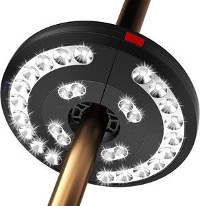Eletorot Rechargeable Patio Umbrella Light-28 LED White Umbrella Pole Light