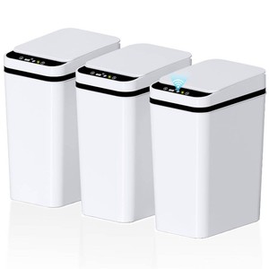 $43 Bathroom Small Trash Can with Lid, Automatic Garbage Can, 2.6 Gallon