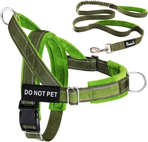 Lukovee No Pull Dog Harness and Leash Set, Soft Padded for Large Medium Dog
