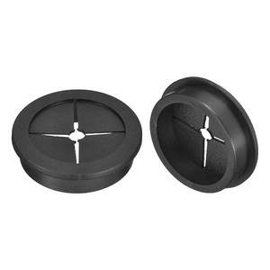 uxcell 2 Pcs Cable Cord Grommet, 1-34 Inch (45mm) Desk Grommet Flexible Rubber Grommets Wire Hole Cover Pass Through for Office Computer Desk Wire Organizer, Black
