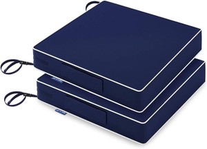 $26 MIULEE Navy Blue 18.5x16x3 Inch Outdoor Chair Cushions for Patio Furniture