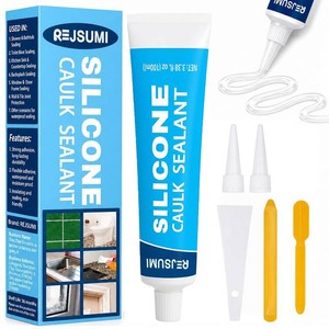 Clear Silicone Caulk 3.38 fl oz (100ml), Waterproof Silicone Sealant