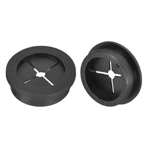 uxcell 2 Pcs Cable Cord Grommet, 1-38 Inch (35mm) Desk Grommet Flexible Rubber Grommets Wire Hole Cover Pass Through for Office Computer Desk Wire Organizer, Black