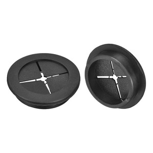 uxcell 2 Pcs Cable Cord Grommet, 2 Inch (50mm) Desk Grommet Flexible Rubber Grommets Wire Hole Cover Pass Through for Office Computer Desk Wire Organizer, Black