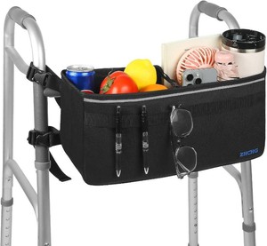 ZHCHG Walker Basket for Seniors, Walker Accessories Bag for Folding Walker