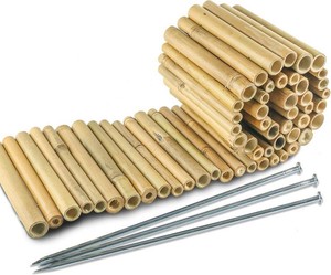 $25 Bamboo Short Fence Outdoor Landscape Edging Flexible Decorative Border 7.8 H x 47 L