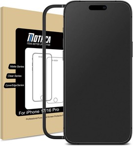 Mothca Matte Glass Screen Protector for iPhone 17  iPhone 16 Pro (6.3 inch) Anti-Glare & Anti-Fingerprint Tempered Glass Film, Easy Installation Frame Case Friendly, Bubble Free - Smooth as Silk