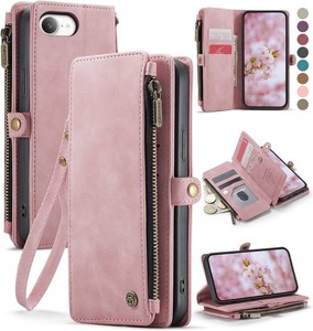 $25 Defencase for iPhone 17E & 16E Wallet Phone Case with Card Holder, Rosepink