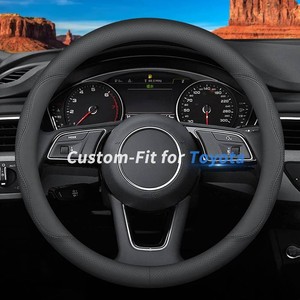 $24 Deer Route Custom-Fit Leather Car Steering Wheel Cover for Honda, B-Style, Non-Slip, Breathable