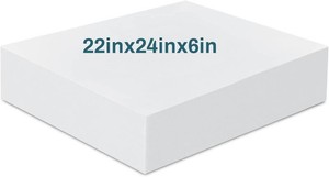 $33 Frienda 1 Pack 6 x 22 x 24 Upholstery High Density Craft Foam, White