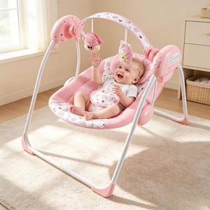 $54 Baby Swings for Infant,Portable & Foldable Swing with Music, 0-9M, 20 lb