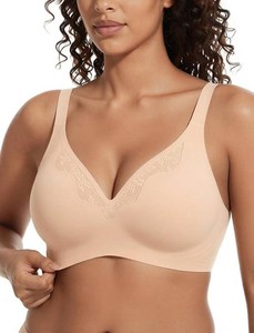 $20 Jelly Bras for Women No Underwire Seamless Bralette with Lace Trim Size M