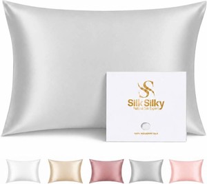 $39 SilkSilky 100% Organic Mulberry Silk Pillow Cases for Hair & Skin King