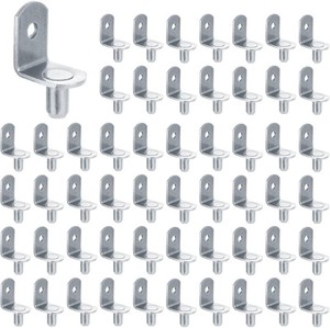 $22 WOPPLXY 200 Pcs Shelf Support Pegs, 14 Inch Shelf Pegs with Hole, 6mm Cabinet Shelf Pegs, L-Shaped Nickel Plated Shelf Pins Holders for Bookcase Kitchen Closet Shelf Shelves Furniture Cabinet