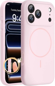 $23 Miracase Silicone & Magnetic for iPhone 17 Pro Max Case, Sand Pink
