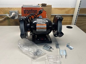$43 Ironton Benchtop Grinder with 6in. Wheel, 2.1 Amps, 12 HP, 3560 RPM Max. Speed
