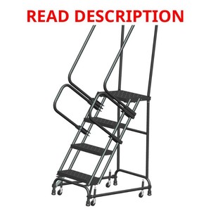 $245 Ballymore, Rolling Ladder, Overall Height 70 in, Steps 4, Material Steel MSRP $245 (missing hardware and wheels)- Missing Pieces.