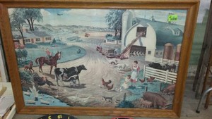 Vintage World Book, Framed Print
