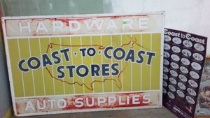 Coast-to-Coast Metal Sign, 69 � in